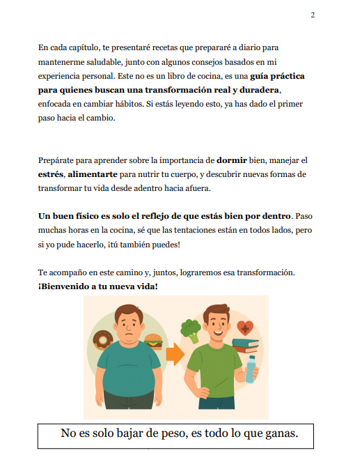 Libro Digital: Cómo bajar de peso sin dietas ni sacrificios – El Secreto de mi Cambio (PDF)