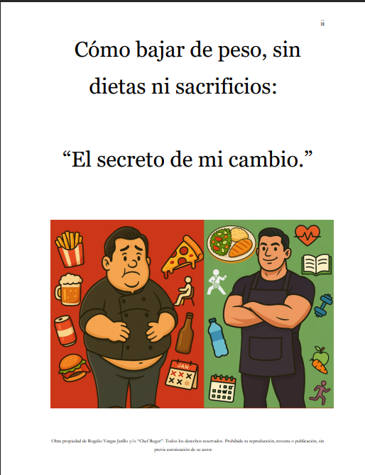 Libro Digital: Cómo bajar de peso sin dietas ni sacrificios – El Secreto de mi Cambio (PDF)