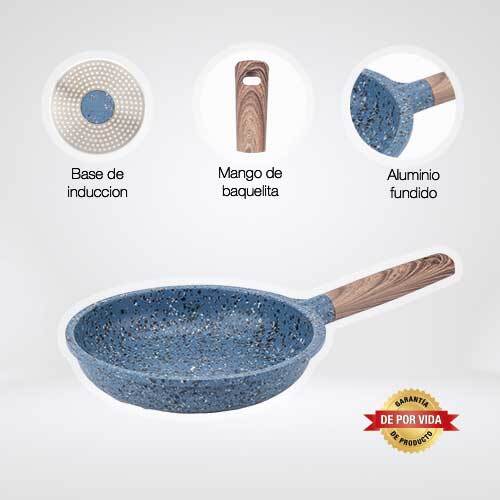 Sarten de aluminio 20 Cms Volcano rock azul. ENVIO GRATIS en mexico