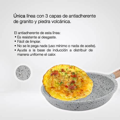 Sarten de 28 cm Volcano Rock, envio a todo mexico