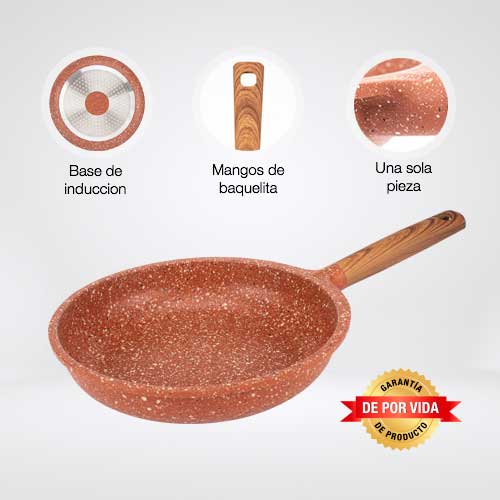 Sarten de 24 cm Volcano Rock, gratis envio a todo mexico