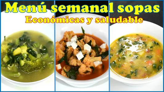 Tres Sopas Saludables, Fáciles y Económicas