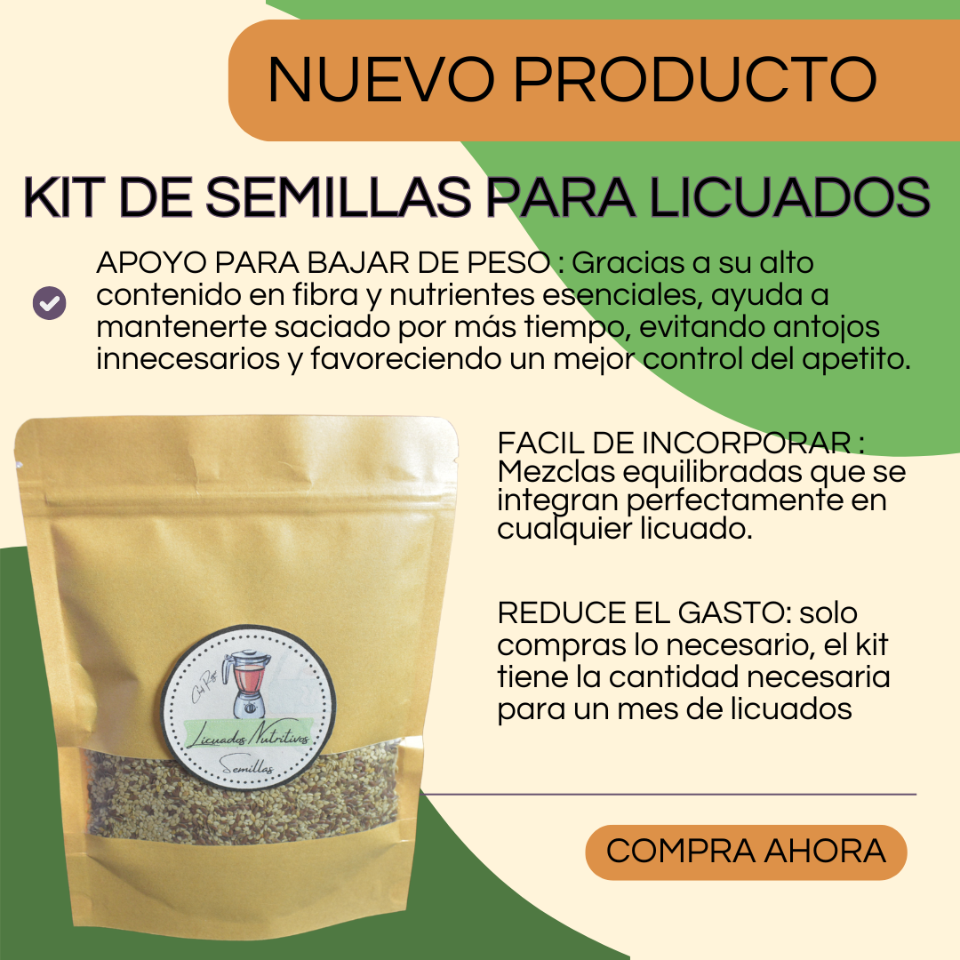 BAJA DE PESO con el Kit de semillas para 5 meses + Envio y recetario GRATIS